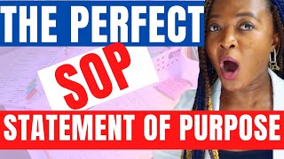 How to write the PERFECT STATEMENT OF PURPOSE (SOP) For ALL university and scholarship applications