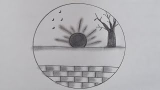 Circle Scenery drawing 13 @TamilNewArt