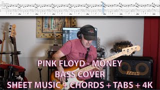 Pink Floyd Money Bass Cover with Tabs  4K