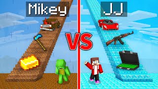 Mikey POOR vs JJ RICH Stairs Survival Battle in Minecraft (Maizen)