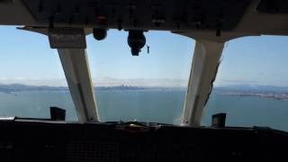 Cockpit view of a beautiful view of San Francisco