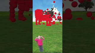 Moto satisfying video with cow Red ball#shorts # cow#asmr#fwm