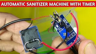 Automatic sanitizer dispenser with timer | zero waste touch less sanitizer machine DIY