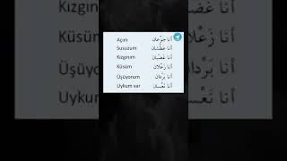 كيف نحكي انا جوعان بالتركي ؟! ❤️🇹🇷