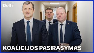 Tiesiogiai: LSDP, Demokratų sąjunga „Vardan Lietuvos“ ir „Nemuno aušra“ pasirašo koalicinę sutartį