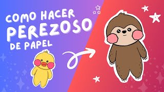 Como hacer PEREZOSO de papel de Tik Tok | Paper animals do tik tok | how to draw sloths