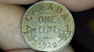 1929 ONE CENT CANADA 🇨🇦 🪙 💰 👍 👌 😃