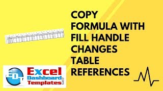 Copy Formula with Fill Handle Changes Excel Table References