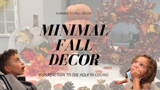 I FELL THROUGH MY ATTIC WHILE GETTING FALL DECOR 😭 | MINIMAL FALL DECOR | KIDS REACTION |