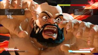 SFV - Zangief 741 damage crush counter dizzy combo