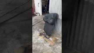 bmw e34 m5 metal fuel tank restored / finished paining job