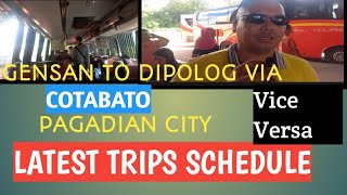 GENSAN TO DIPOLOG via Pagadian Latest trip Schedule vice versa | RTMI DIPOLOG BRANCH