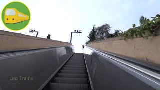 Spain Barcelona Escalator on the street and 5X elevator compilation / Leo Trains