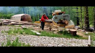 Easy timber frame timbers  with  sawmill