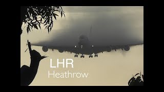 *Wing Condensation & Vortex,  Heavy Landings* London Heathrow Airport Incl, 5x A380s..more