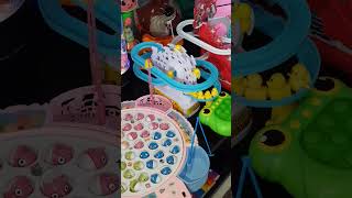 FISHING GAMES, DUCKLINGS  WHEELS AND SANTA CLIMBING STAIRS #toys #viralvideo #trending #asmr #shorts