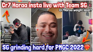 Cr7 HORAA Insta Live With Mafianinja & AJ | SG Grinding For PMGC❤️‍🔥| Rooms of SG Players | PUBGM