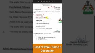 Written Name of the Armed Forces in correctly, Ranks Name Decoration, serving & Retd, orop2arrears