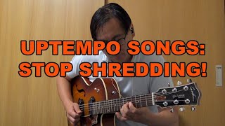 Playing Slow over Fast Tempo in Jazz Guitar