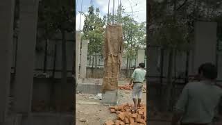 gunny bag for column curing|Anna Nagar #shorts #satisfying #curing #column #construction #subscribe