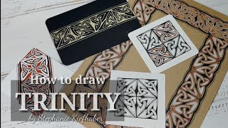 How to draw Zentangle Pattern  'TRINITY'/ 젠탱글 패턴