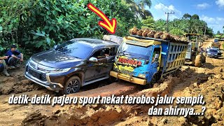 Detik detik Pajero sport dakar senggol canter muatan sawit