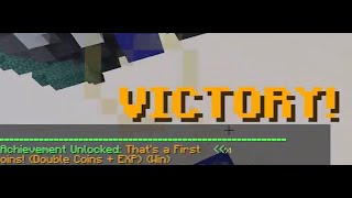 My first Minecraft Bedwars win with my cousin