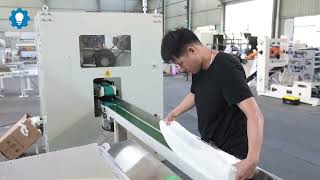 Dây chuyền sản xuất khăn nhà bếp cotton không dệt gấp V gấp