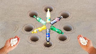 Experiment Coca Cola, Fanta, Sprite,Pepsi,Schweppes,7up Vs Mentos Hexagon [Underground]