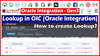 9. Lookup in oic | How to create lookup in oracle integration