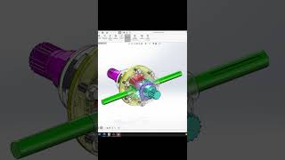 Differential gear Box in solidworks subscribe for more videos 🙏🏻🙏🏻 #solidworks #3d #simulation