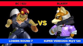 bc | S2J (C. Falcon) vs. Blassy (Fox) - Losers Round 7 | Super Verdugo: M@V 120 SSBM