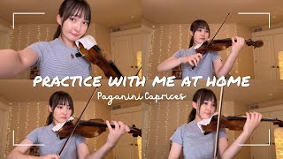 Watch me practice (at home) - Paganini Caprice 13 and 11【リアルヴァイオリン練習風景🎻】パガニーニカプリース 作業用