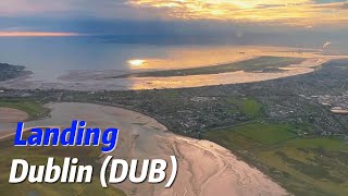 Peaceful sunset landing in Dublin (DUB) Airport with Ryanair 737 MAX