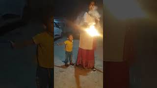 My baby celebrating 🎇🎇 diwali #ytshorts #youtubeshorts #diwali