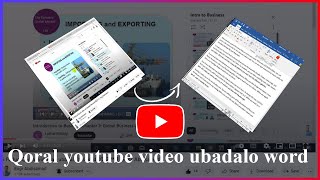 Si Fudud Qoraal video ah  ubadalo Msword 2023 ⁴ᴷ┇ Engr Abdisamad