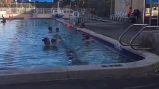 Identical twins swim lessons