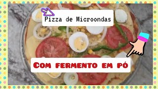 Receita de pizza fácil de microondas [assa no prato do micro]