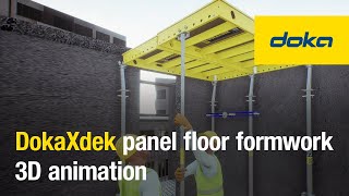 DokaXdek panel floor formwork 3D animation [EN]