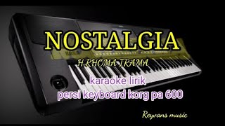 NOSTALGIA-RHOMA IRAMA KARAOKE LIRIK PERSI KEYBOARD KORG PA 600@REYVANS MUSIC