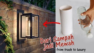 DIY Lampu Dinding Modern Unik dan Mewah dari Botol Kaca dan Pipa PVC bekas, lampu dekorasi