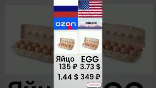 comparison of prices in Russia and America . Сравнение цен в России и в Америке #usa #russia #trend