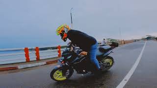 RAINY DRIFT WITH MY STUNT BIKE NS160 | বৃষ্টির দিনে বাইক নিয়ে বাদ দিলাম না stunt | AKIB R RAHMA