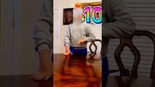 Doing 10 water bottle flips in a row