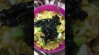 PANCIT PALABOK WITH PUSIT MY SIMPLE MERIENDA #shorts #short #pancitpalabok #pancit #pusit #merienda