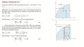 Engineering Mechanics Statics Lecture 15 d | Centroid of Circular Arc || Continue || Example 5/3