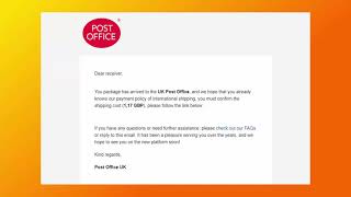 SCAM ALERT: Post Office Scam Email (May 2021)