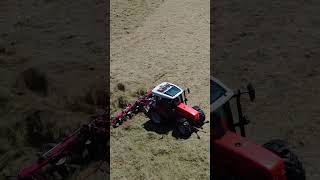 FPM 6 Star Tedder in Action from the Air #dronefootage #tedder #dronevideo #sametractor #haymaking