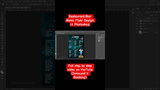 Restaurant/Bar Menu Flyer Design in Photoshop (Timelapse) - #shorts