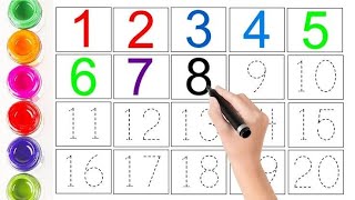 1 to 10 Number counting with colour, 1 to 10 number song,